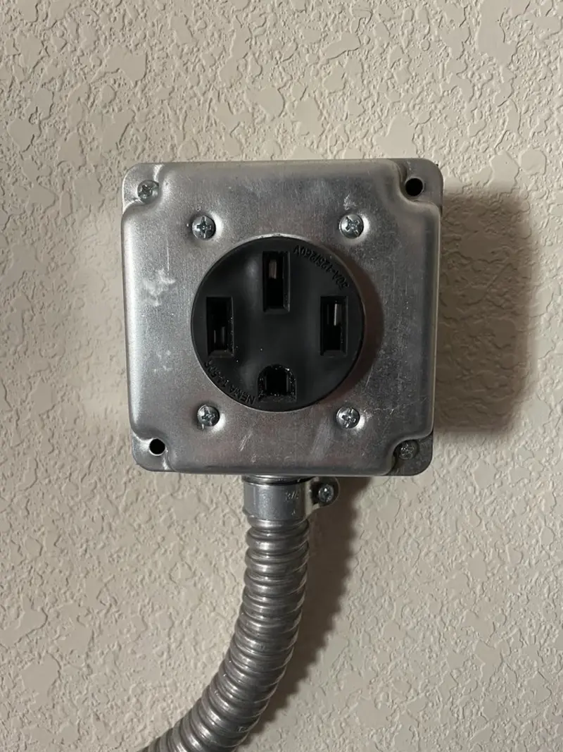 NEMA 14-50 outlet installed for Electrical Panel Upgrade in Fredericksburg